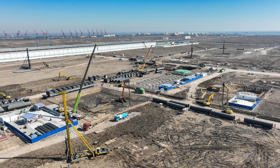 中冶天工100万锭纺纱项目土建主体结构完工